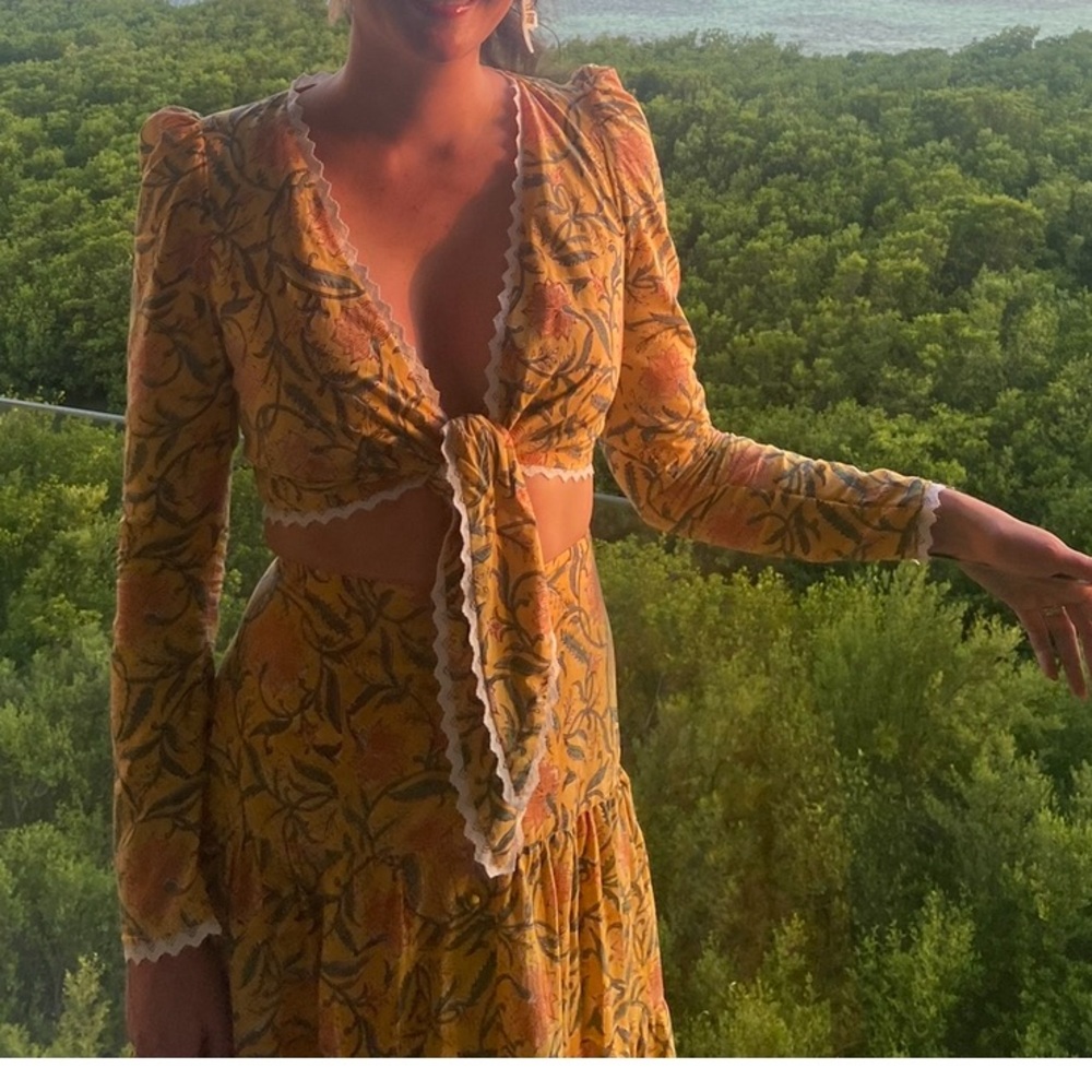 LIRON ITZHAKOV bisou set floral yellow